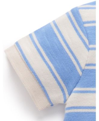 Baby Boys Striped Polo Growsuit