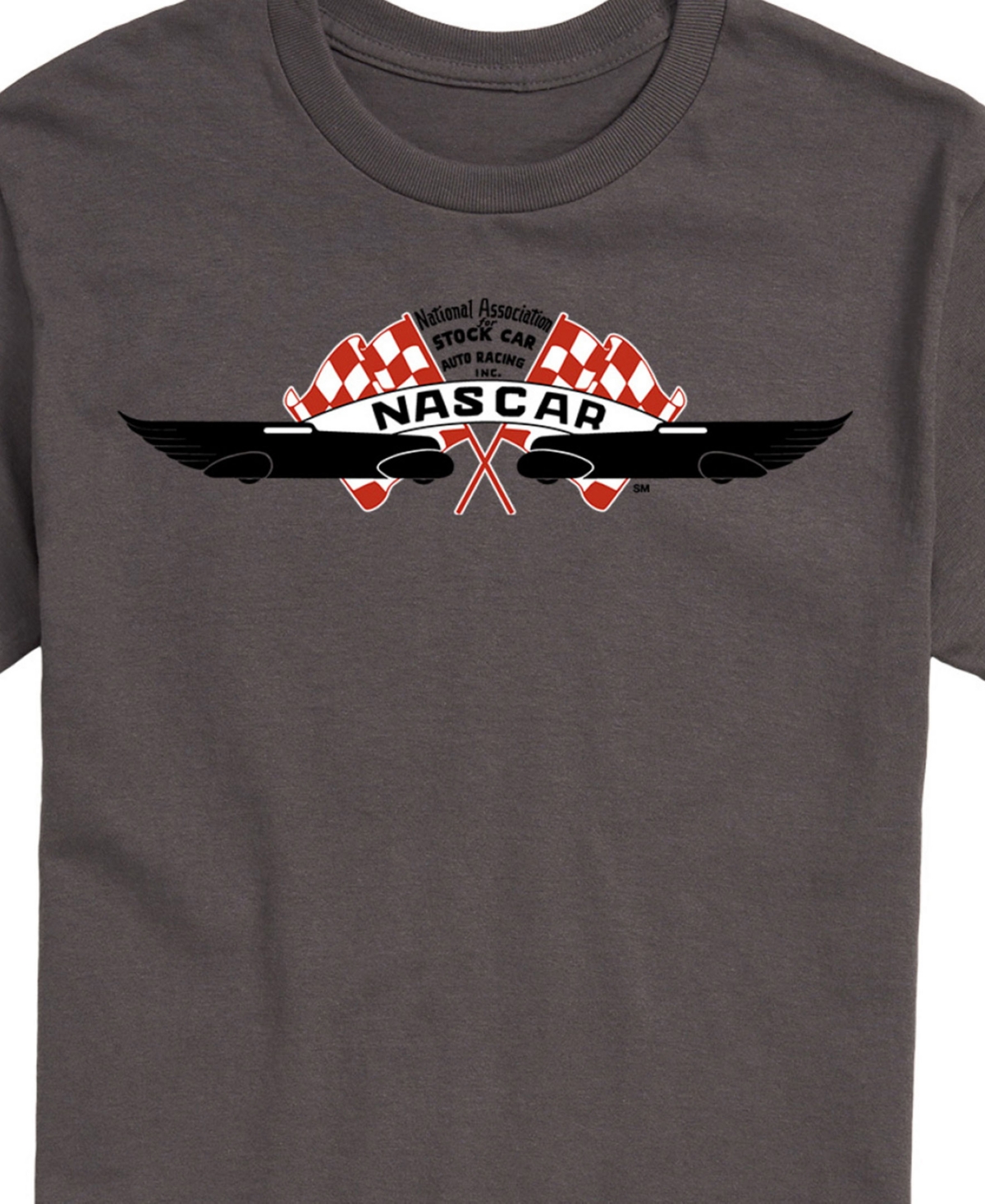 Airwaves Men's Nascar Logo Short Sleeve T-shirt In Gray