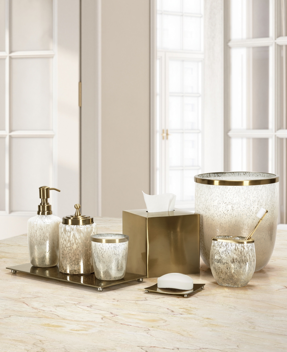Shop J Queen New York Catia Wastebasket In Gold