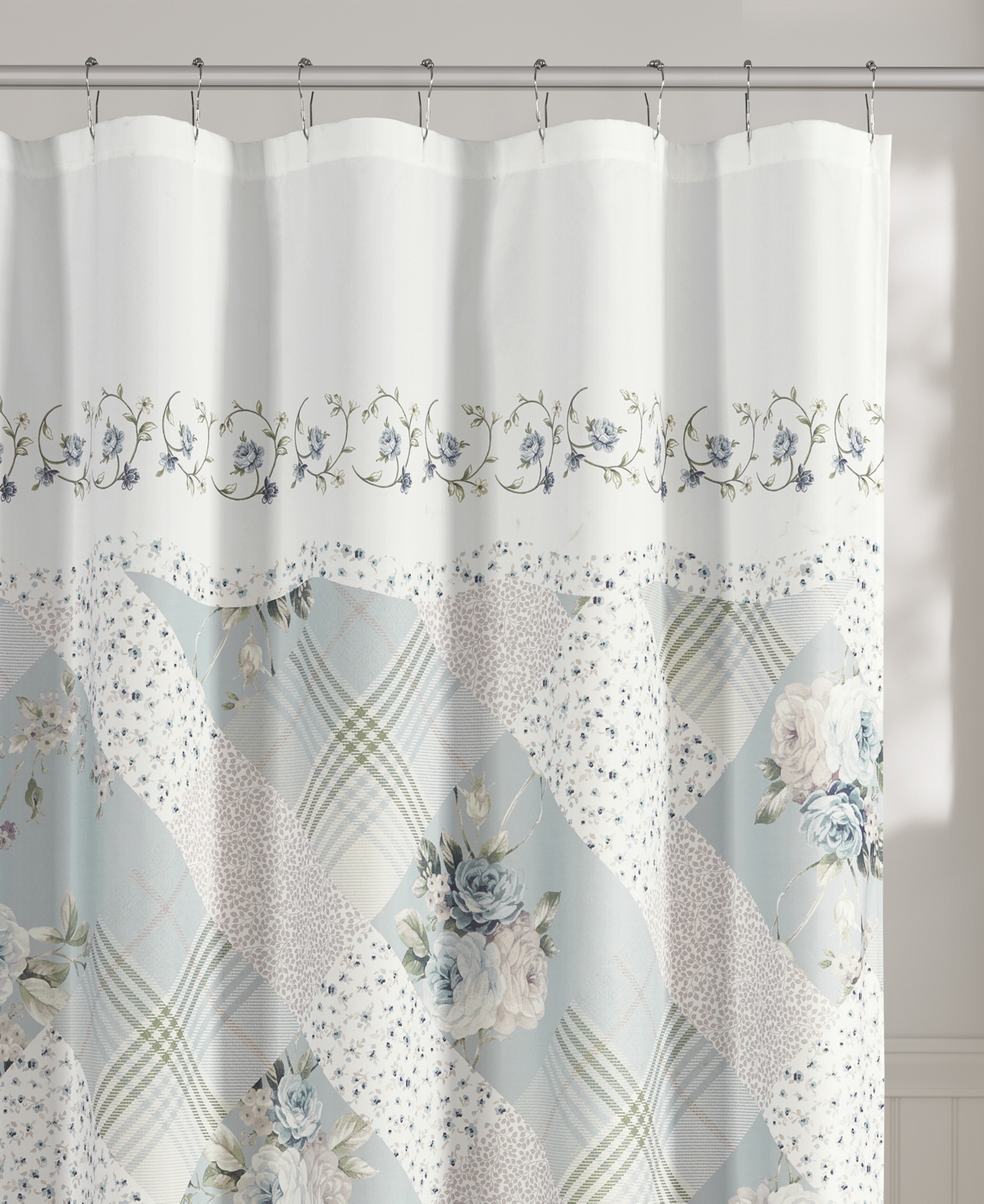 Royal Court Bungalow Shower Curtain, 70" X 72" In Spa