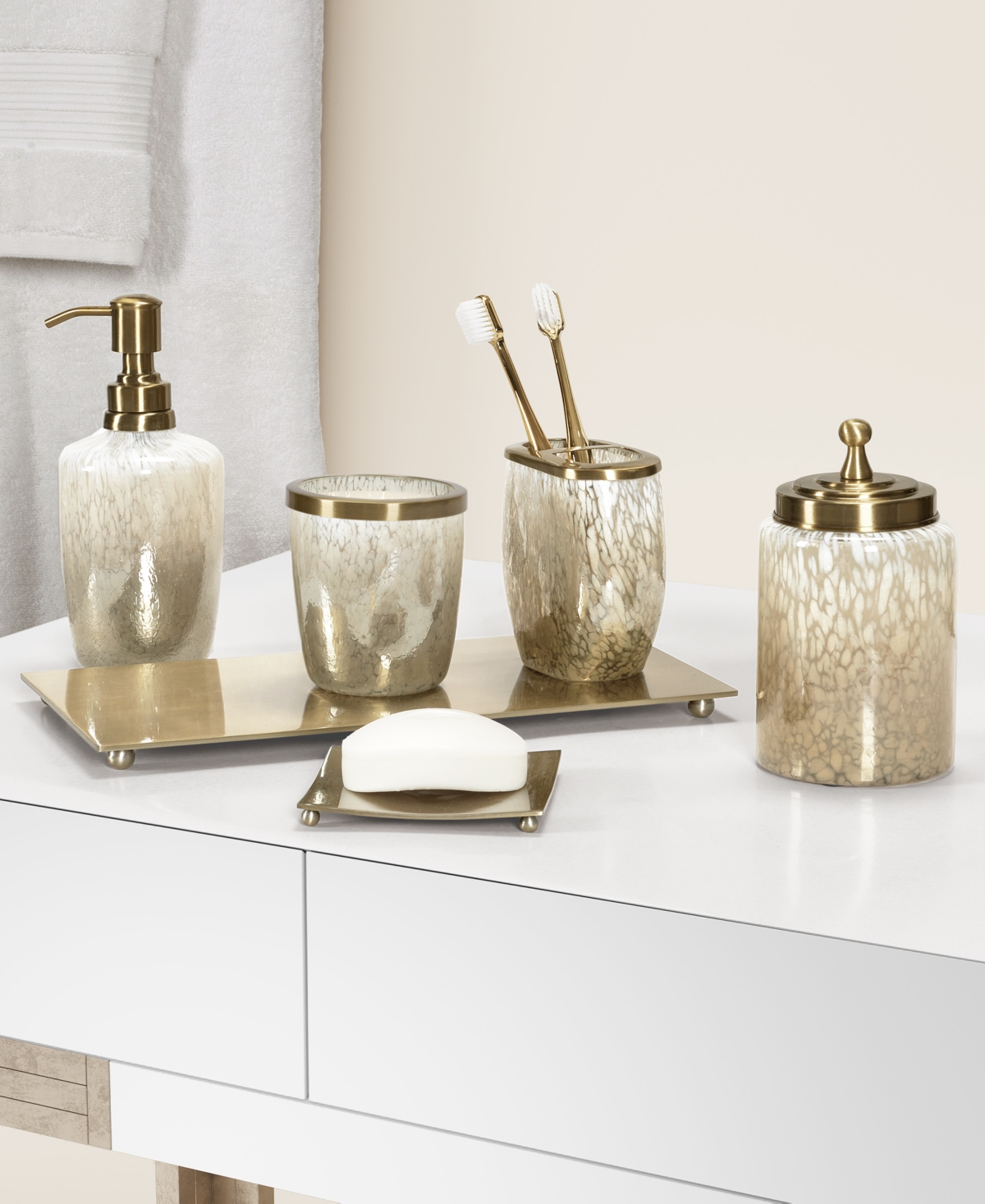 Shop J Queen New York Catia Wastebasket In Gold
