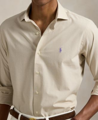 Men's Classic-Fit Plaid Stretch Poplin Shirt