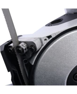 High-Performance Portable Band Saw with Removable Stainless Steel Base, 45°-90° Cutting, 10A 1100W Motor, 5-inch Depth Cut,