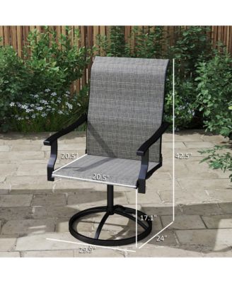 Patio Swivel Chairs Set of 2, High Back Patio Dining Chairs