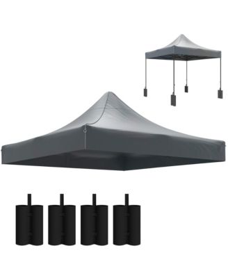 10' x 10' Pop up Canopy Replacement Top with Weight Bags, Multi