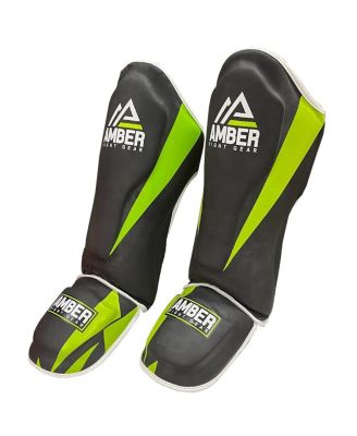 Pro Style Competition Muay Thai Shin Guards with Instep Protection for Kickboxing, MMA, and Combat Sports, Lightweight, Durable, and Adjustable, Small