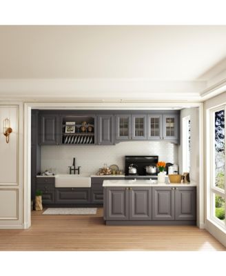 23.6" Bridge Kitchen Faucet with Pull Down Sprayer Bridge Faucet 3 Holes Double Handle Kitchen Faucet Brass Kitchen Faucets