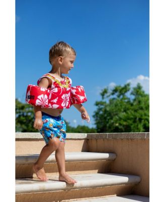 Toddler Boys Pullover Rash Guard and Swim Trunks