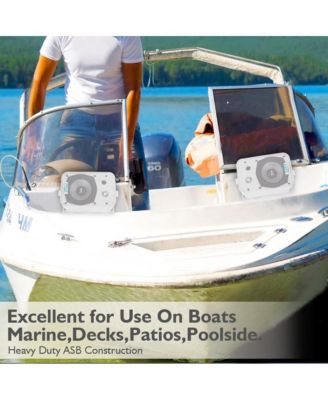 PDWR40W 5.25" Waterproof Indoor/Outdoor Wall Mount Speakers - 400W, White, Pair