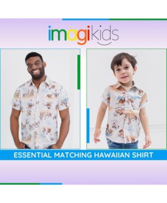 Boys Matching Family Hawaiian Button Down Dress Shirt