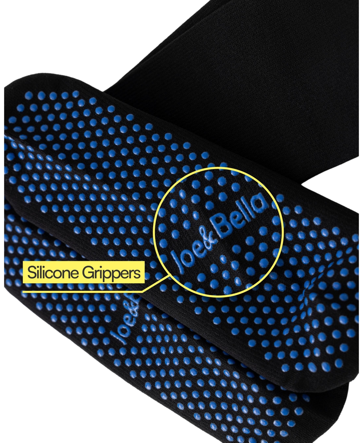 Shop Joe & Bella Men's Unisex Extra-wide Fit Compression Socks With Grips In Black