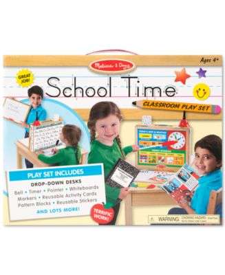 Melissa and Doug School Time! Classroom Play Set Game - Be Teacher or Student