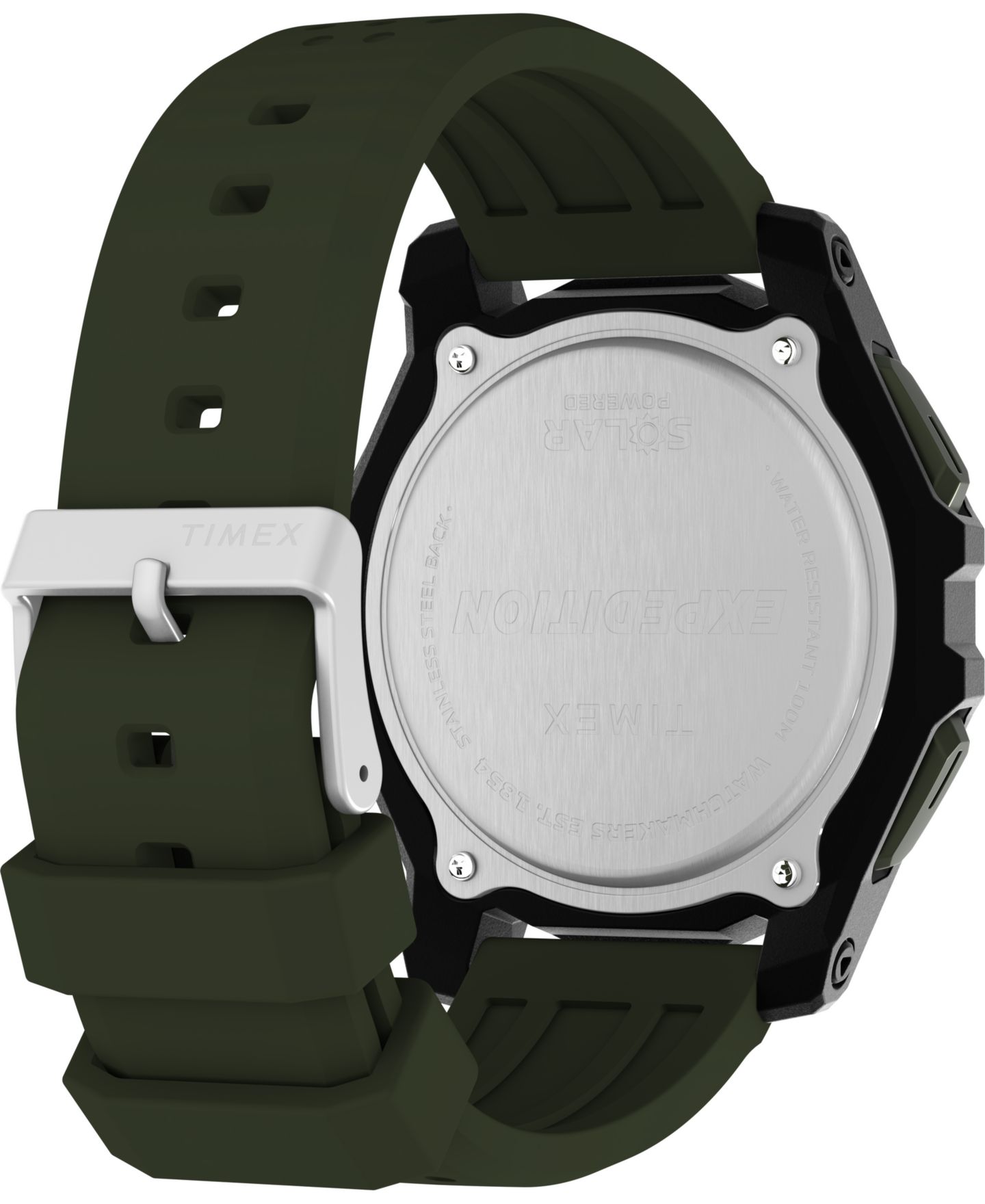 Мужские часы Timex Chronograph Green Silicone Watch, 49mm — фото 4