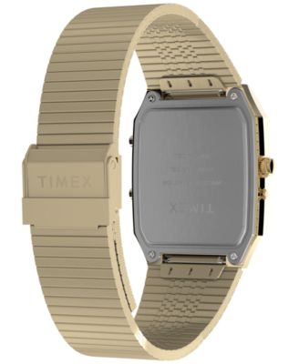 Men's Quartz Analog Digital Gold-Tone Stainless Steel Watch, 33mm
