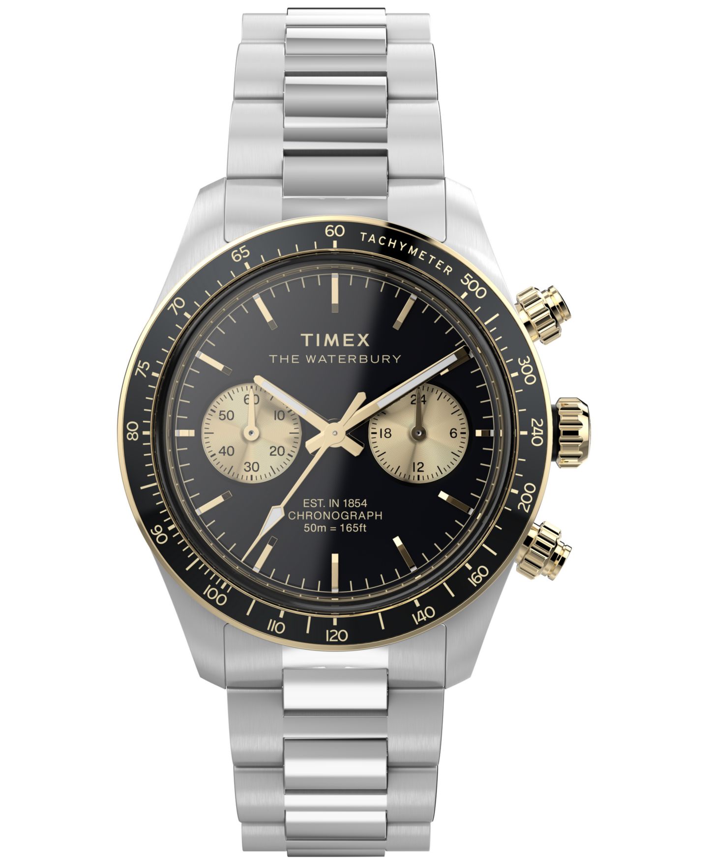 Мужские часы Timex Quartz Analog Silver-Tone Stainless Steel Watch, 39mm — фото 1