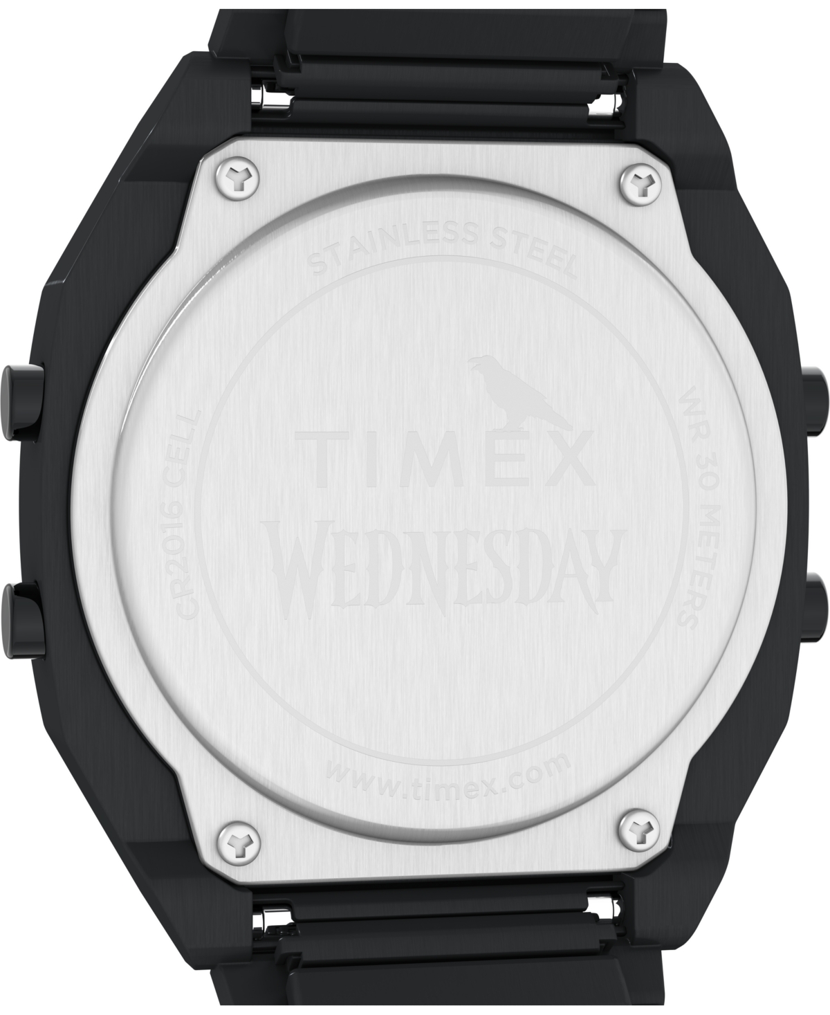 Timex Men's Quartz Digital Black Stainless Steel Watch, 36mm