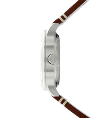 Men's Hawker Hurricane Kent Automatic Tan Leather Strap Watch, 43mm