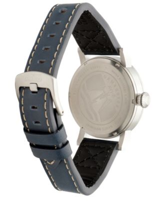 Men's Dambuster Chadwick Meca-Quartz Blue Leather Strap Watch, 43mm