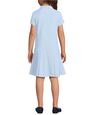 Little Girls Short Sleeve Mesh Pleated Polo Dress