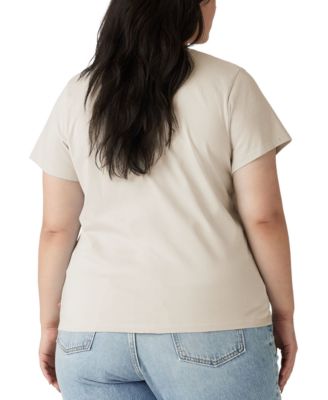 Trendy Plus Size Perfect Logo Cotton T-Shirt