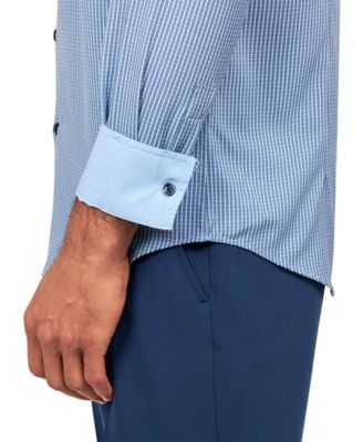 Men’s Slim Fit Gingham 4-Way Stretch Performance Dress Shirt