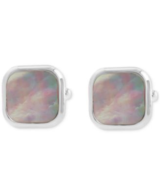 EFFY&reg; Men's Mother of Pearl Square Cufflinks in Sterling Silver