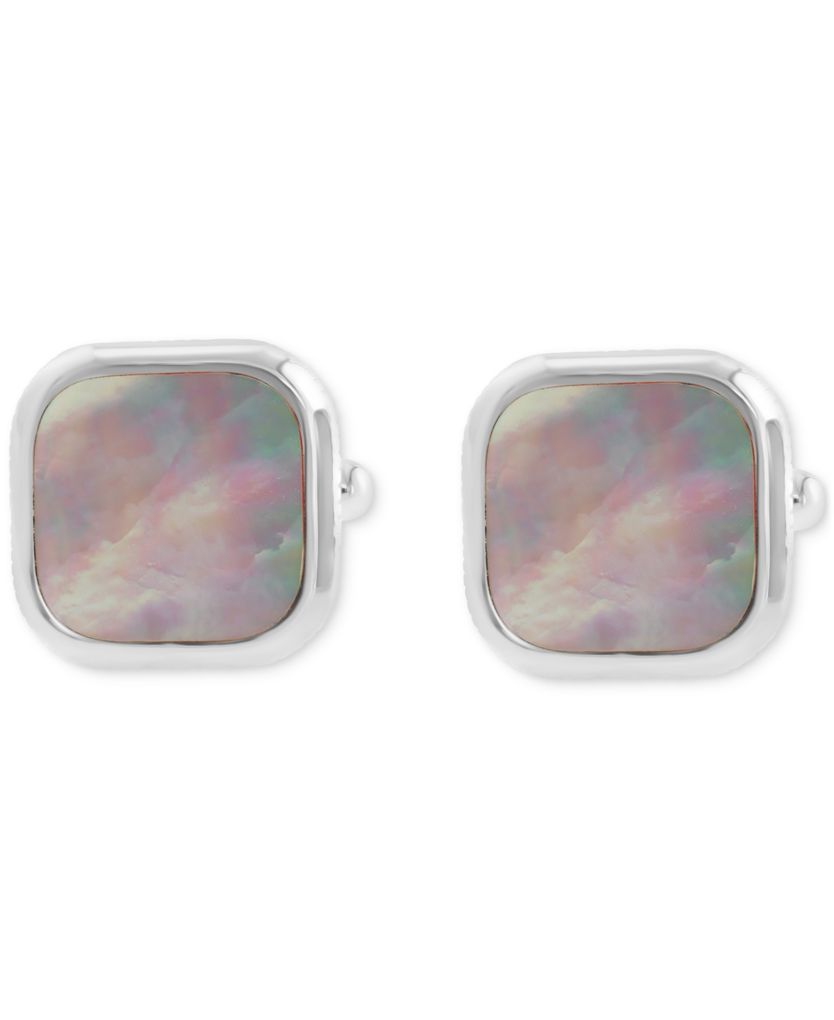 Effy Collection Effy Men's Mother Of Pearl Square Cufflinks In Sterling Silver In Silver