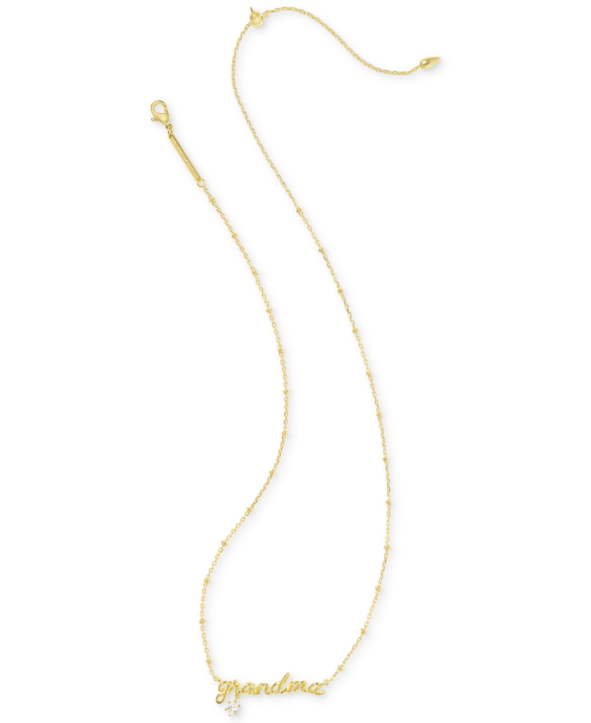 Kendra Scott 14k Gold-plated Crystal Mama 19" Adjustable Pendant Necklace In Gold