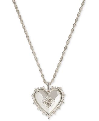 Kendra Scott - Rose Heart Locket Pendant Necklace, 16" + 3" extender