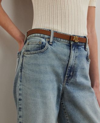 Petite High-Rise Wide-Leg Cropped Jeans