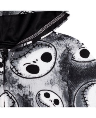 Disney Jack Skellington Fleece Zip Up Hoodie Toddler |Child Boys