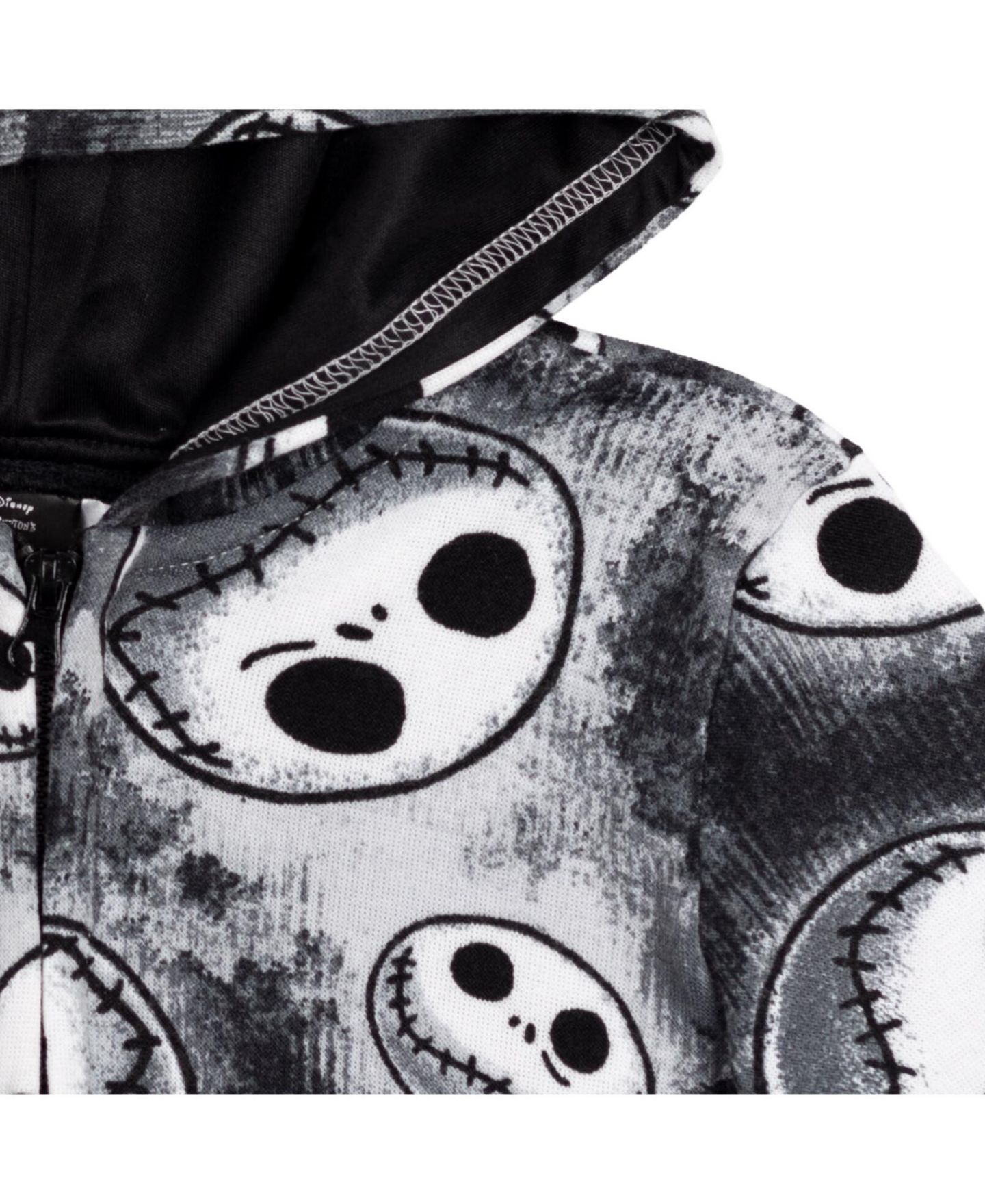 Детское худи Nightmare Before Christmas Disney Jack Skellington Fleece Zip Up Toddler Child Boys, цвет: Чёрный — фото 4