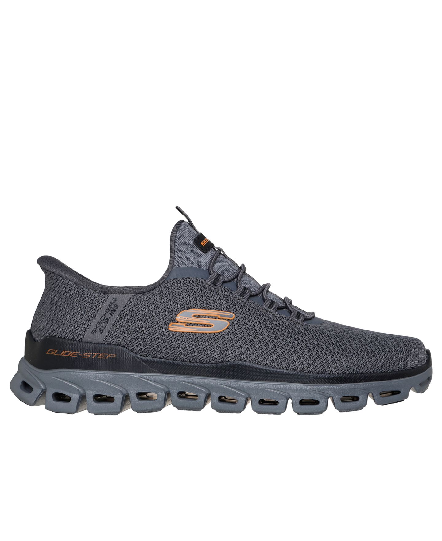 Мужские кроссовки Skechers Slip-ins: Glide-Step - Noxus Casual Walking, цвет: Угольный — фото 5
