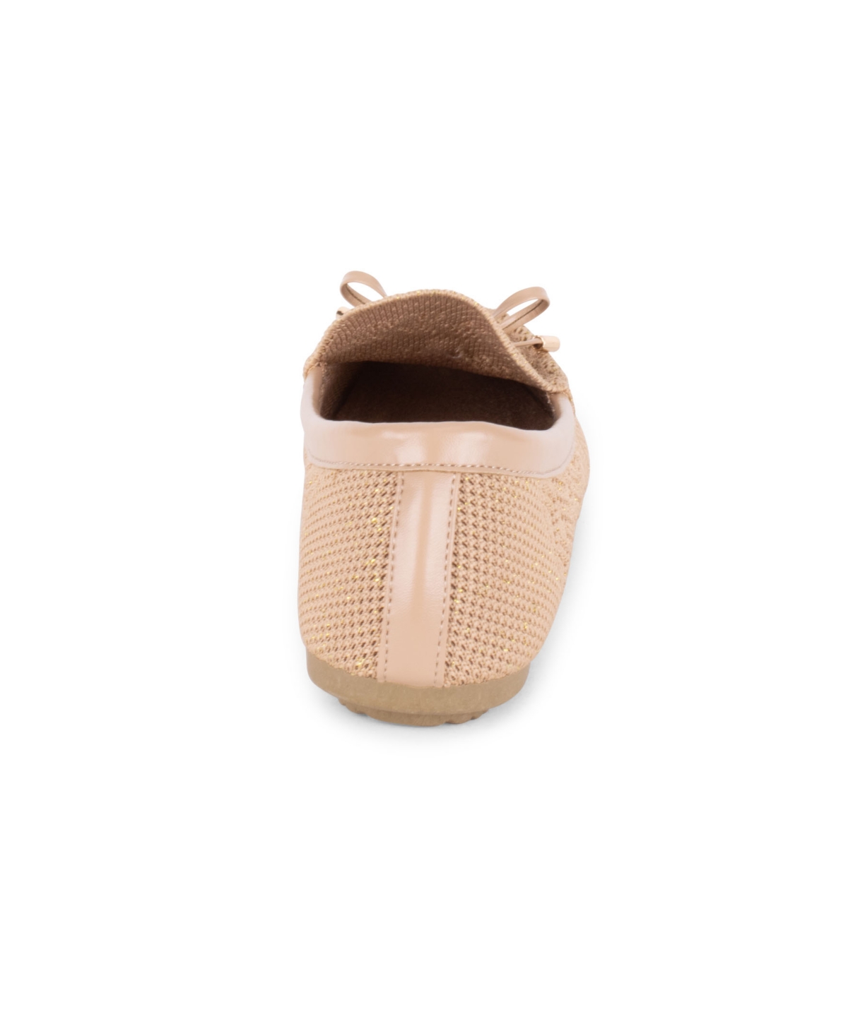 Gloria Vanderbilt Women's Rita Knit Slip On Flats In Tan Lurex