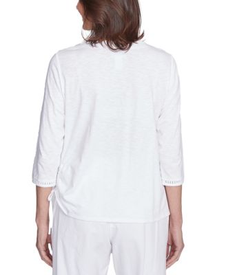 Petite Rise & Shine Embroidered Pineapple Top