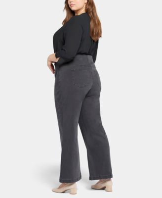 Plus Size Pull On Teresa Wide Leg Jeans