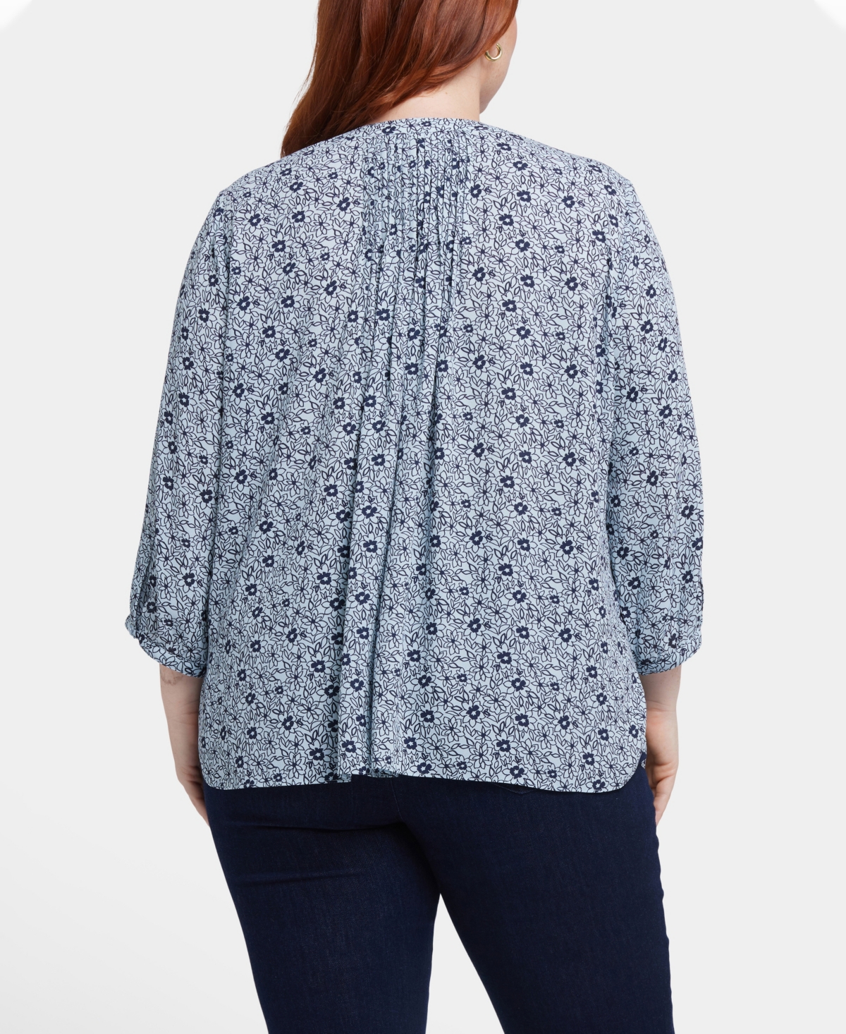 Nydj Semisheer Pintuck Blouse In Cora Creek