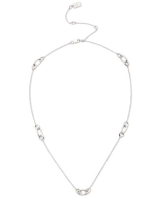 Sterling Silver Link Collar Necklace, 16" + 3" extender