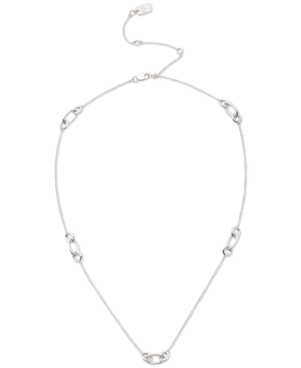Ralph Lauren Sterling Silver Link Collar Necklace, 16" + 3" Extender