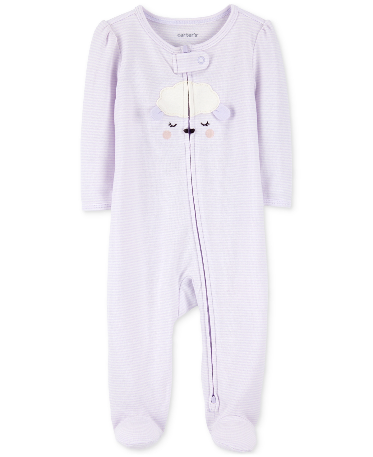 Carter's Baby Girls Lamb 2-way-zipper Cotton Sleep And Play Footed Coverall