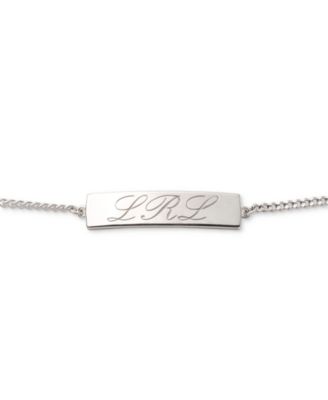 Sterling Silver Logo Script Link Bracelet
