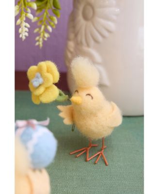 4.33" Easter Spring Chick & Buttercup Decorative Tabletop Figurine