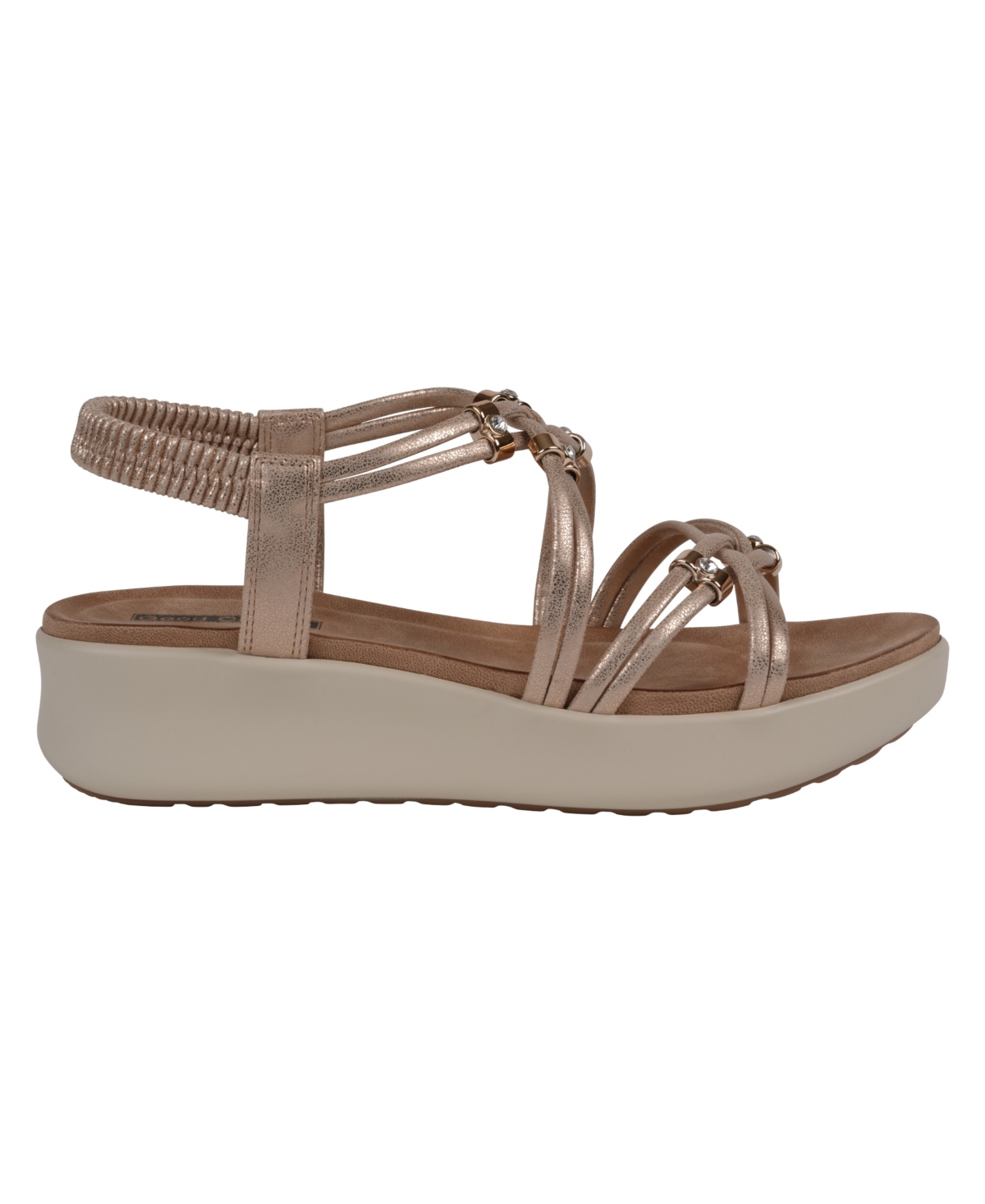 Gc Shoes Women's Fran Strappy Wedge Sandals In Gold