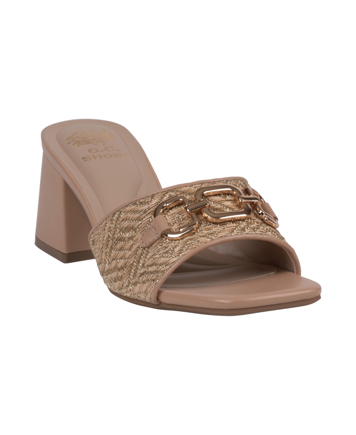 Gc Shoes Wanda Block Heel Sandal In Nude