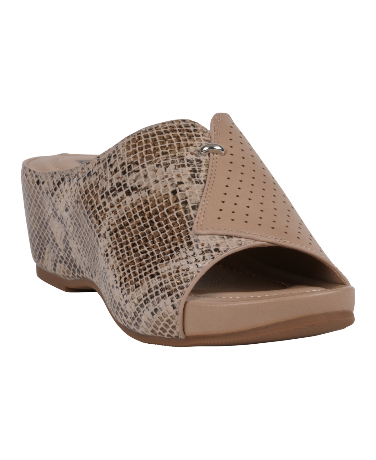 Gc Shoes Dacia Wedge Slide Sandal In Tan