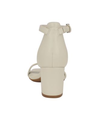 Nolene Ankle Strap Square-Toe Block Heel Sandals