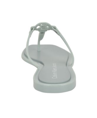 Women's Edhen Logo T-Strap Flat Jelly Sandals