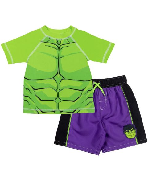 Купальники Avengers Boys Marvel Swimwear 2-Piece Rashguard and Swim Trunks Set