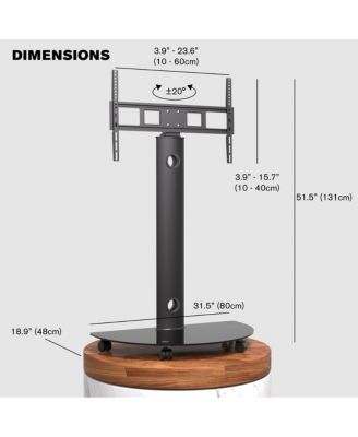 Mobile TV Stand Mount for 32” to 72” Screens, Holds up to 88lbs