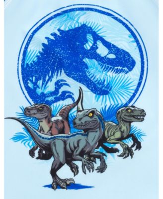 Boys Jurassic World Dinosaur Rash Guard and Swim Trunks Outfit Set to